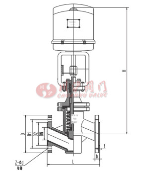 電動波紋管調節(jié)閥結構圖
