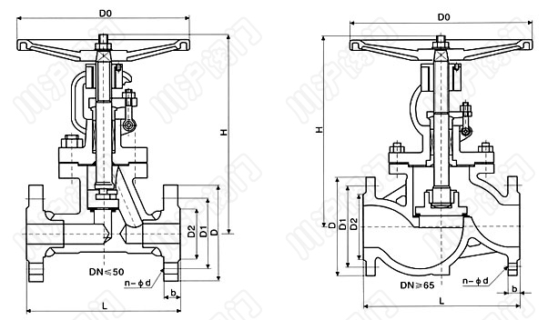 J41H、J41Y、J41W 美標(biāo)截止閥 結(jié)構(gòu)圖
