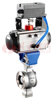 氣動(dòng)調(diào)節(jié)球閥對夾式