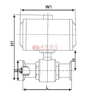 氣動衛(wèi)生級球閥結構圖