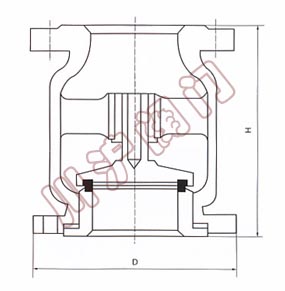 H42W、H42H_立式止回閥_結(jié)構(gòu)圖_上海閥門(mén)廠