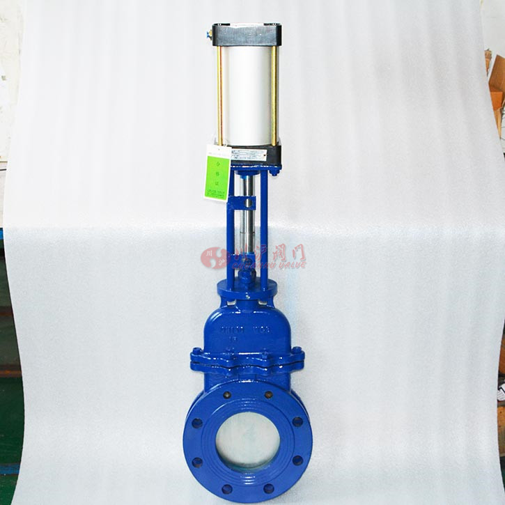 氣動暗桿刀閘閥實物圖