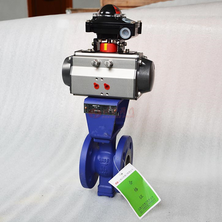 氣動(dòng)V型球閥實(shí)物圖